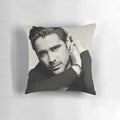 Plush pillow featuring the handsome Irish actor Colin Farrell from popular films like In Bruges and The Lobster.