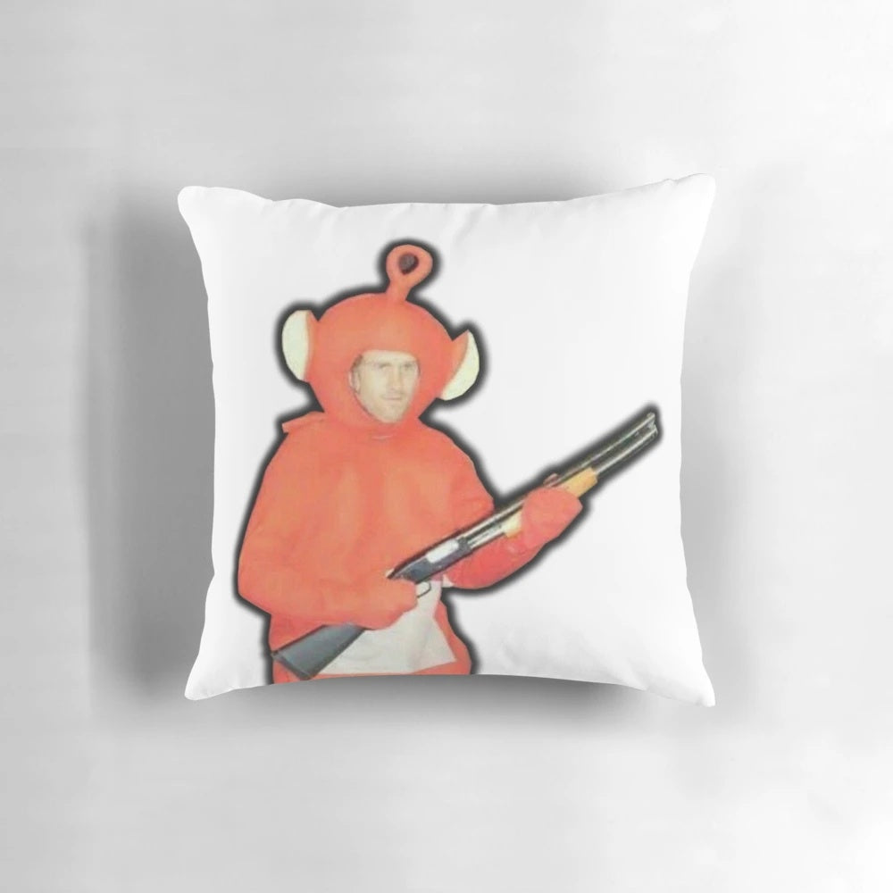 A plush, comfortable pillow featuring the face of Todd Howard, the iconic game developer behind The Elder Scrolls and Fallout franchises.