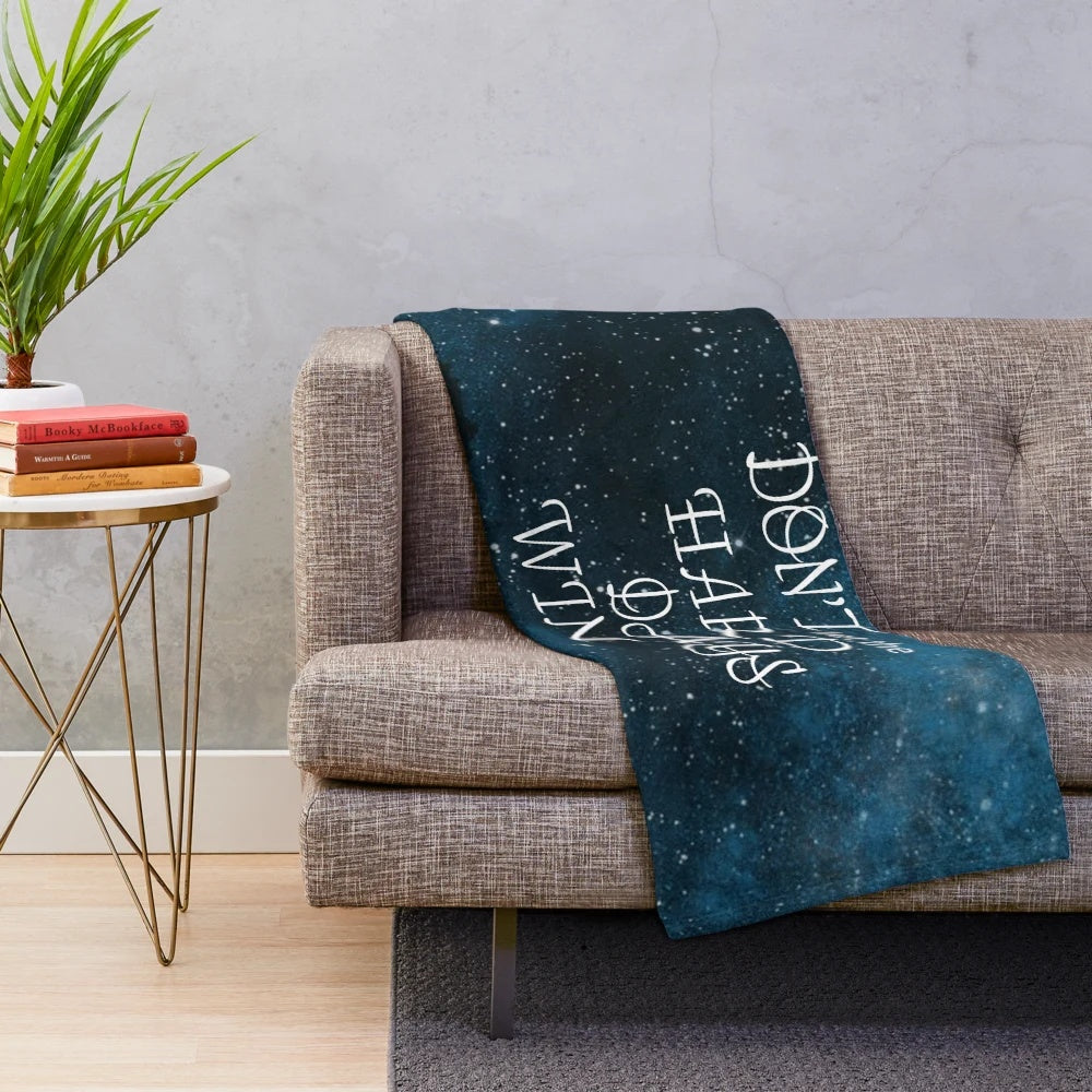 Plush blanket featuring the magical world of Sarah J. Maas' A Court of Thorns and Roses series