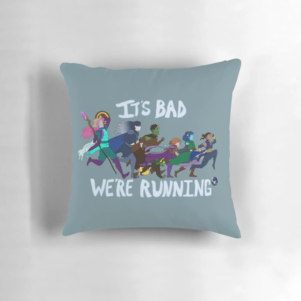 A plush pillow featuring the characters from the popular web series Critical Role.