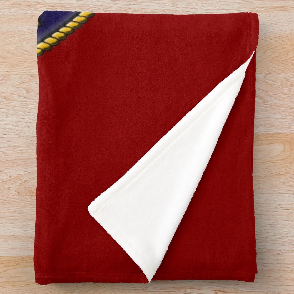 Plush blanket featuring the West Wing podcast logo