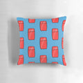 A decorative pillow featuring the iconic SMEG refrigerator design, perfect for adding a touch of vintage style to your home.