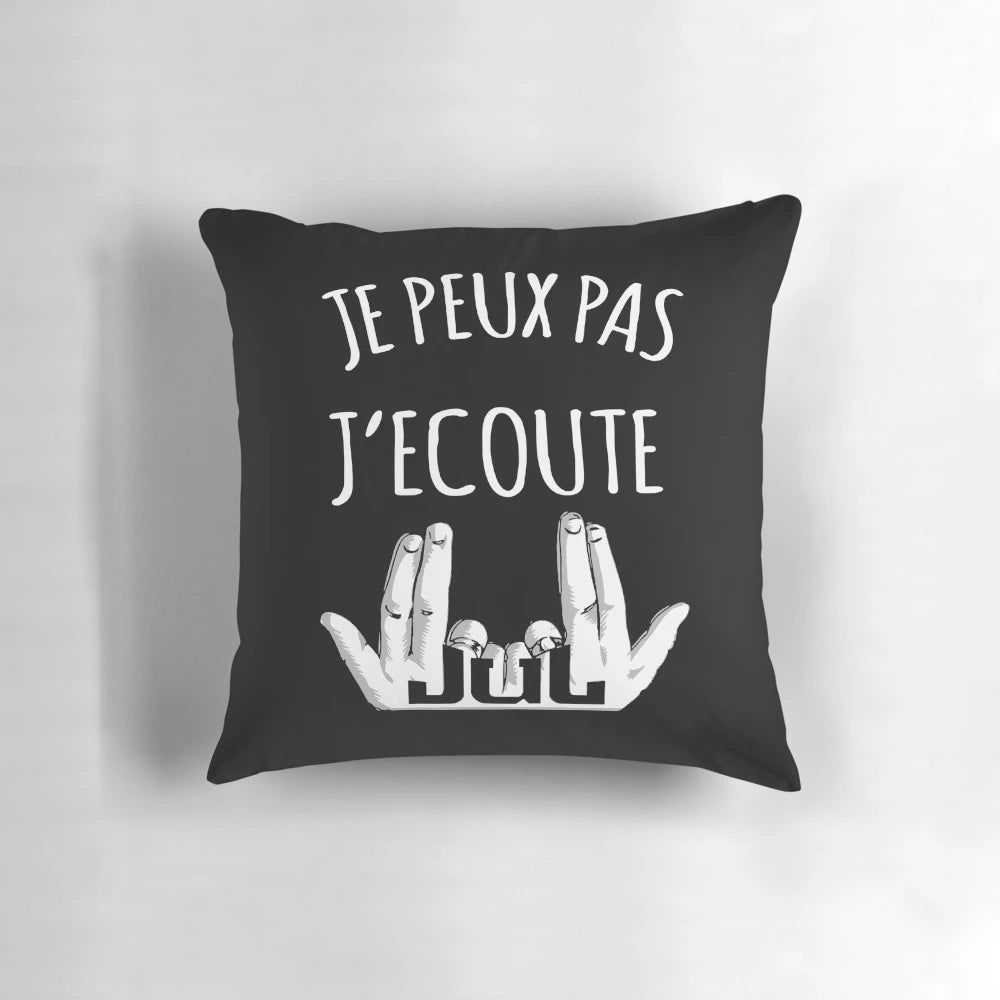 A stylish pillow featuring the artist JUL, the popular rapper from Marseille, France.