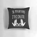 A stylish pillow featuring the artist JUL, the popular rapper from Marseille, France.