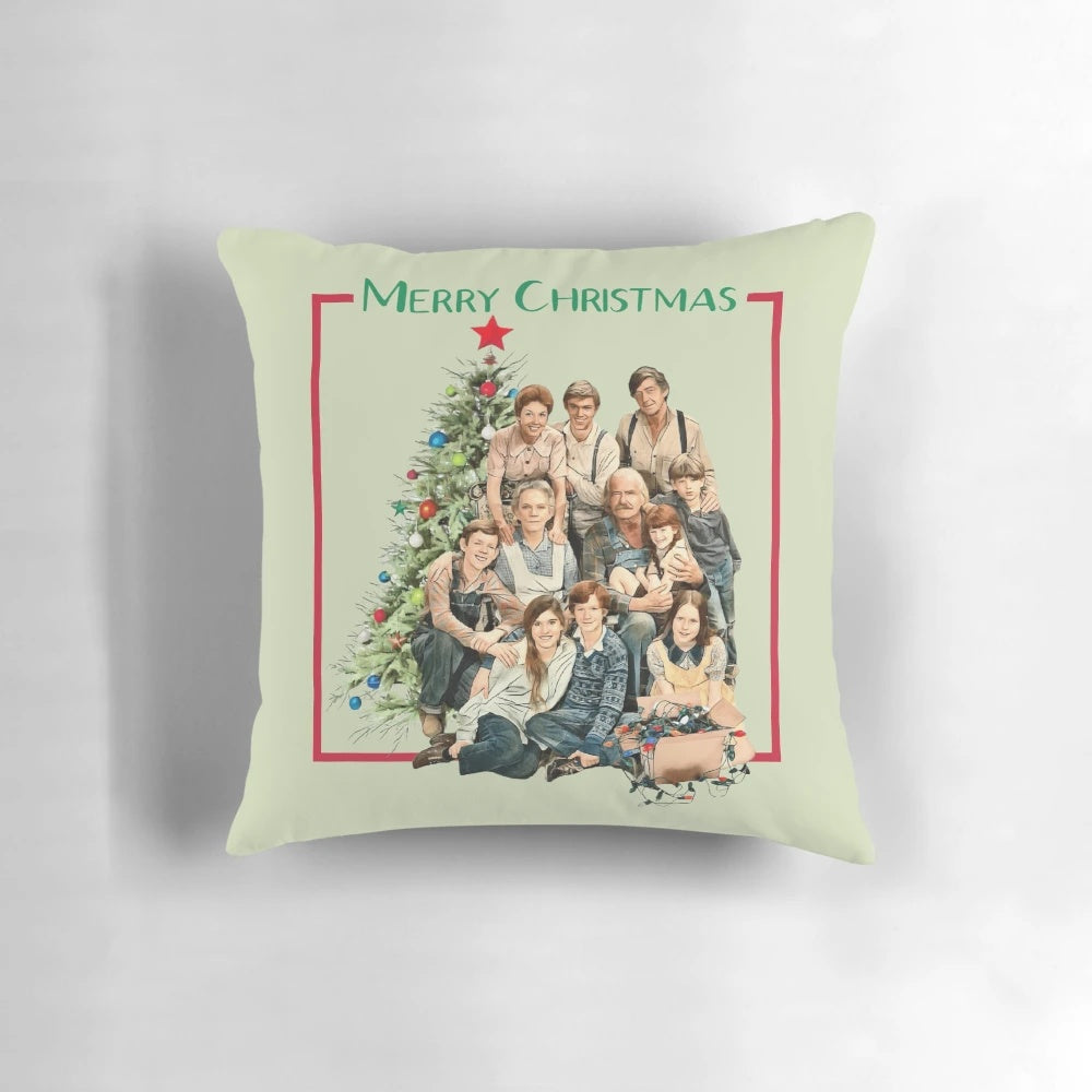 The Walton Family Christmas Pillow, featuring the beloved characters from the classic TV show, is the perfect addition to your holiday home decor.