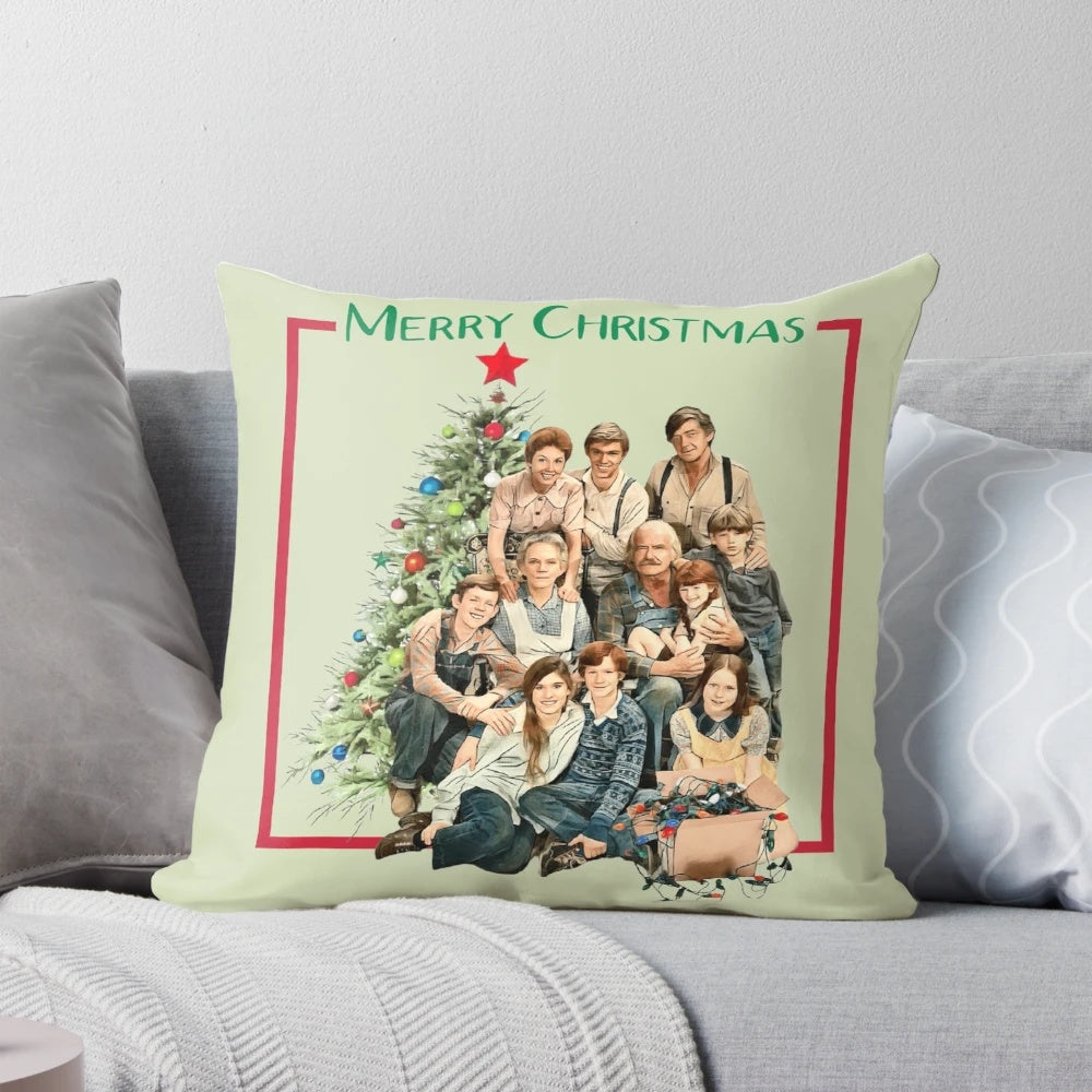 The Walton Family Christmas Pillow, featuring the beloved characters from the classic TV show, is the perfect addition to your holiday home decor.