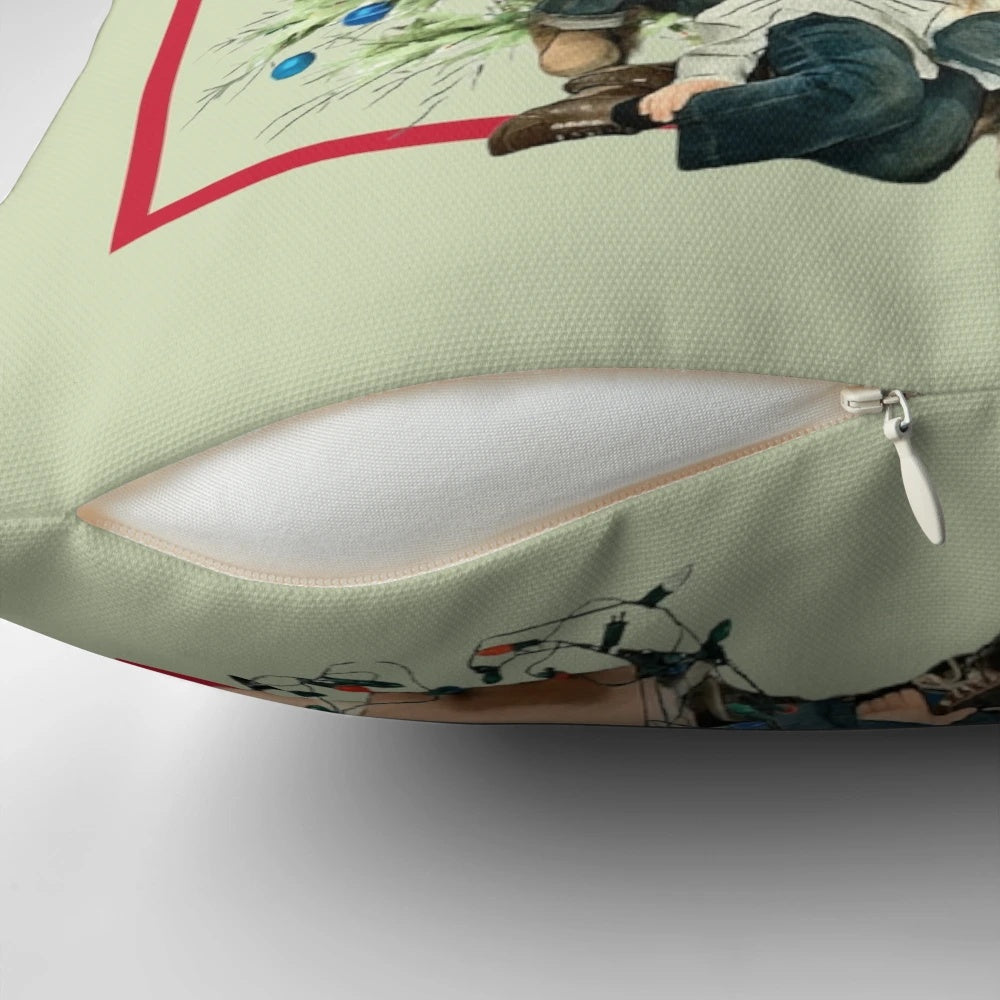 The Walton Family Christmas Pillow, featuring the beloved characters from the classic TV show, is the perfect addition to your holiday home decor.