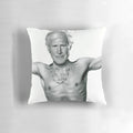 A plush pillow featuring the face of true crime podcast host Keith Morrison