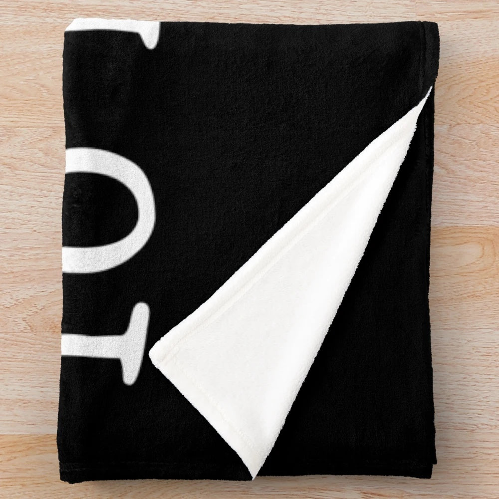 Plush "I Paused My Crime Show" Blanket featuring crime show references