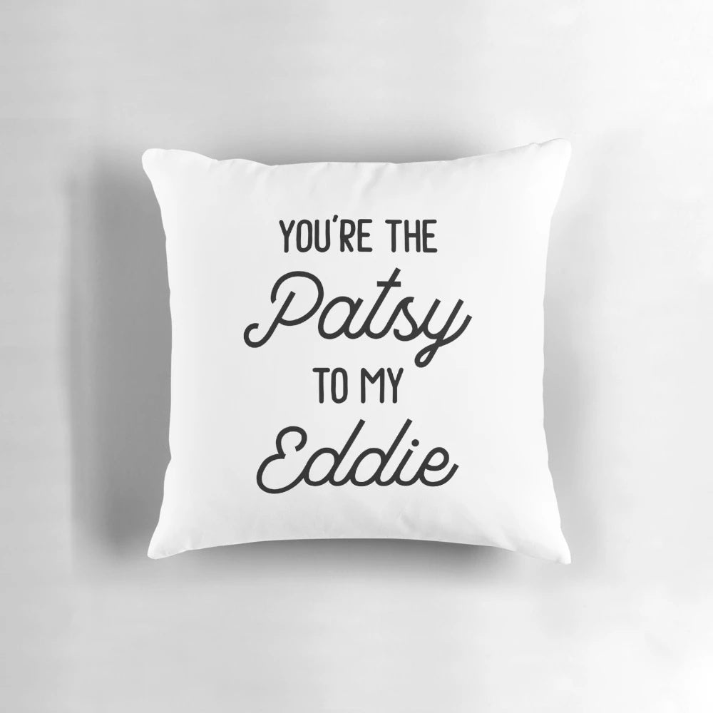 A cozy pillow featuring the iconic Absolutely Fabulous characters Patsy and Eddie, perfect for friends.
