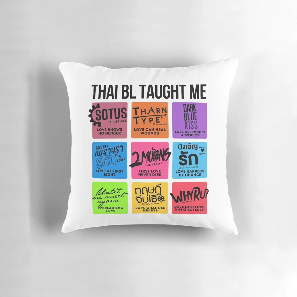 Soft, plush pillow featuring beloved Thai BL characters, perfect for BL fans.