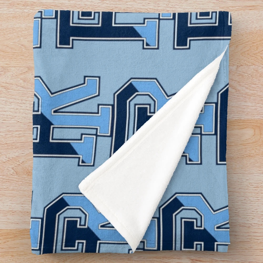 Soft, plush blanket featuring the URI Rams logo and college team colors