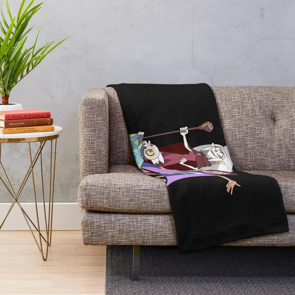 Cozy "Us Weirdos Have to Stick Together" plush blanket inspired by The Owl House
