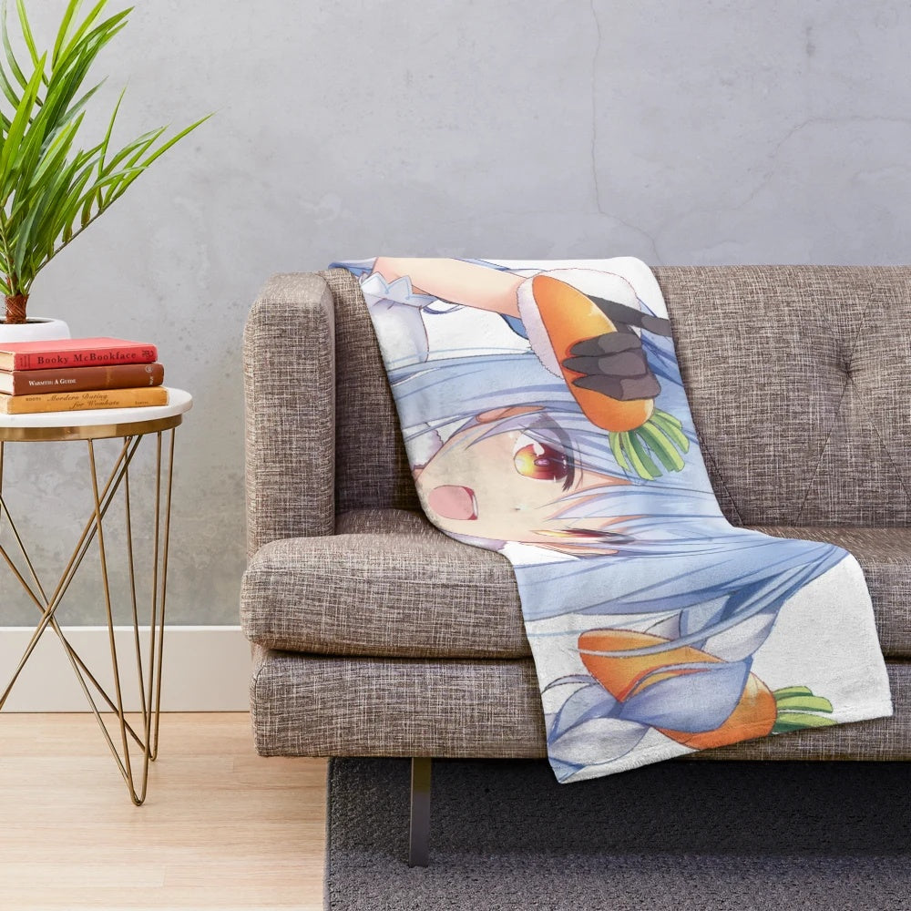Soft and Plush Usada Pekora Inspired Blanket