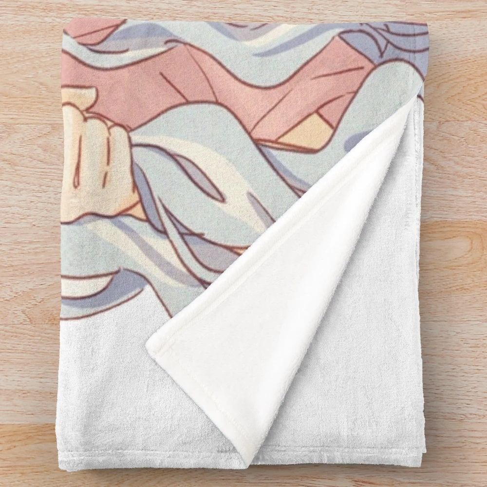 Soft and cuddly plush blanket featuring the beloved VTuber, Usada Pekora