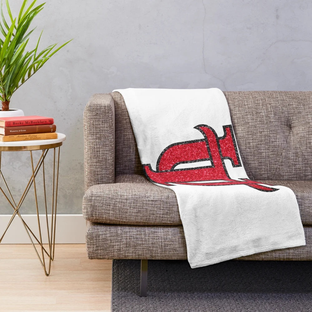 utampa plush blanket with glitter logo