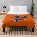 Soft and comfortable Utica College plush blanket