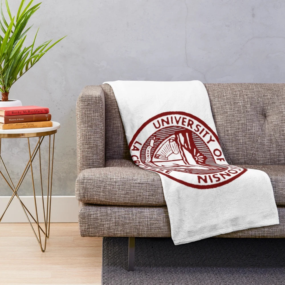 Soft and stylish plush blanket featuring the UWL logo and colors