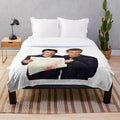 Plush blanket featuring characters from The Vampire Diaries and related TV series