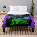 Plush blanket featuring characters from the TV show "What We Do in the Shadows