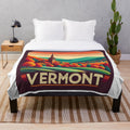 Plush blanket featuring the vibrant colors of Vermont in the fall