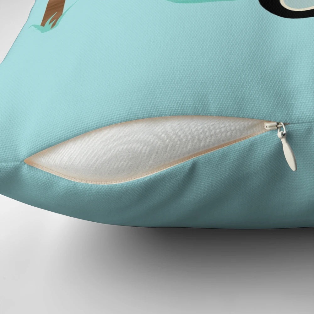 Vintage-inspired camper van throw pillow with retro design for mobile home and caravan decor