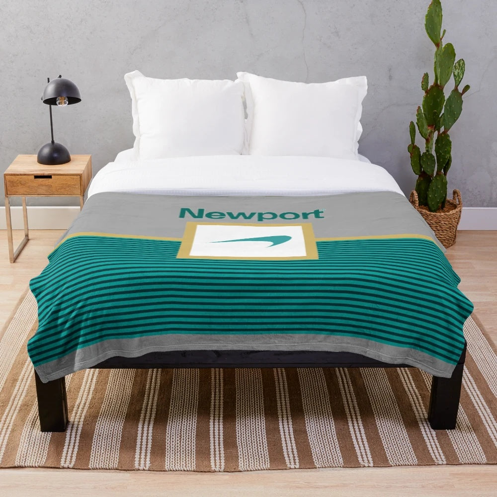 Cozy vintage-inspired cigarette aesthetic plush blanket