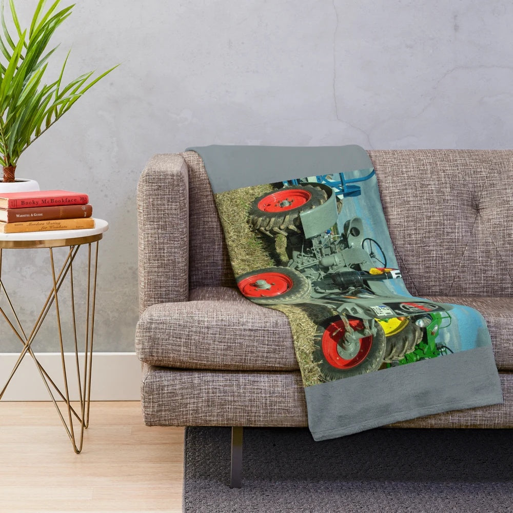 Eicher diesel tractor plush blanket
