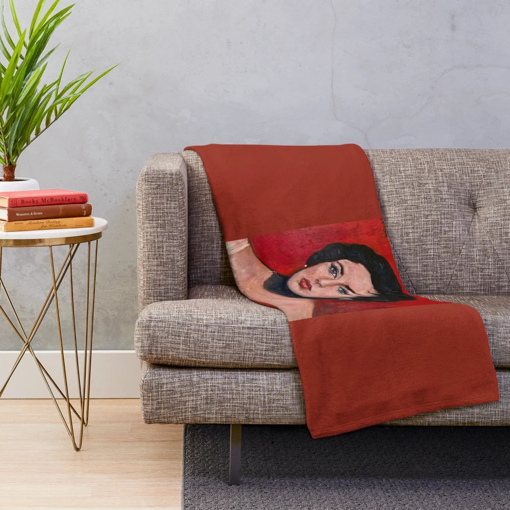Elizabeth Taylor Plush Blanket featuring the iconic Hollywood movie star