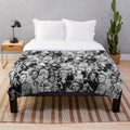 Soft, plush blanket featuring a vintage-inspired black and white image of classic Hollywood icon Angela Lansbury