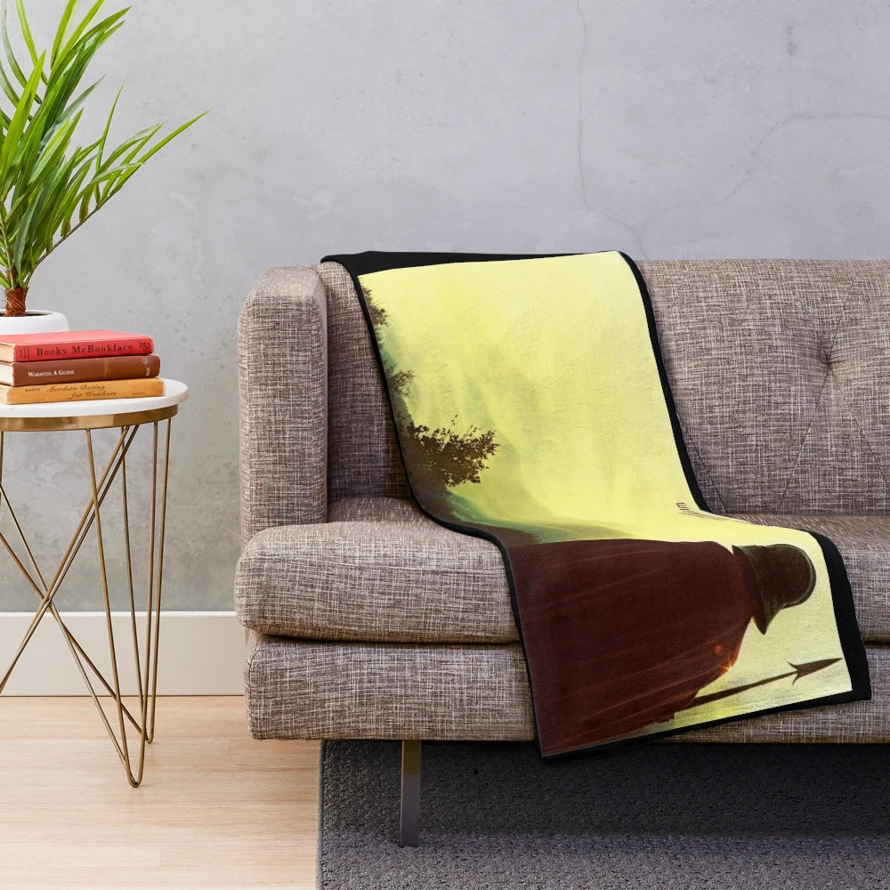 Vintage-inspired plush blanket featuring the album artwork from Wishbone Ash's 'Argus