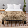 Vintage-inspired plush blanket with classic pattern design