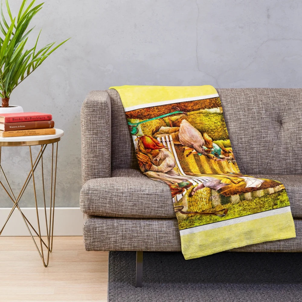 Genesis Plush Blanket with vintage-style design