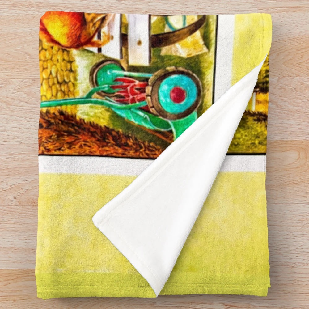 Genesis Plush Blanket with vintage-style design