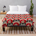 Cozy vintage-style raggedy ann plush blanket