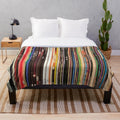 Vinyl record collection plush blanket with turntable and music notes
