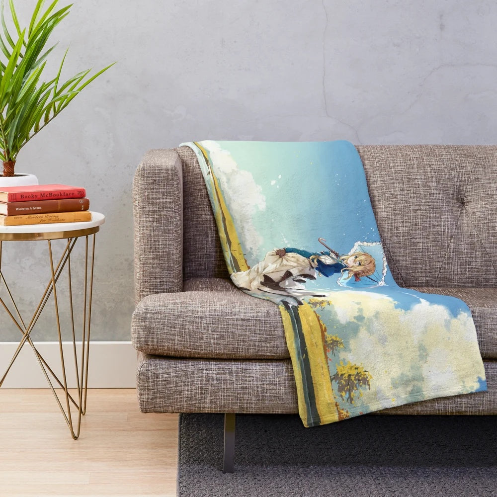 Violet Evergarden inspired plush blanket