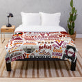 Soft and plush virginia tech themed blanket
