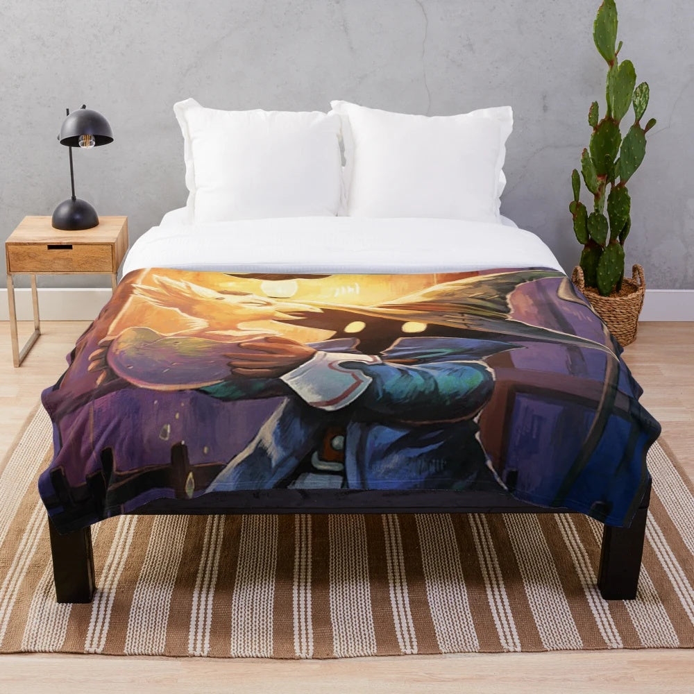 Vivi Mam plush blanket with chocobo design