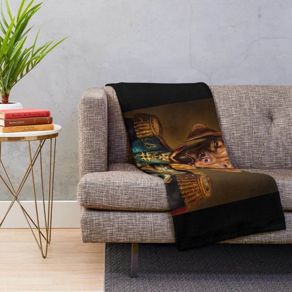 Adorable plush blanket featuring a Hungarian Vizsla dog portrait