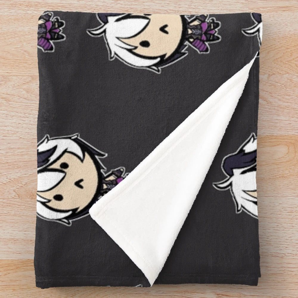 Soft and cuddly vocaloid v flower inspired plush blanket