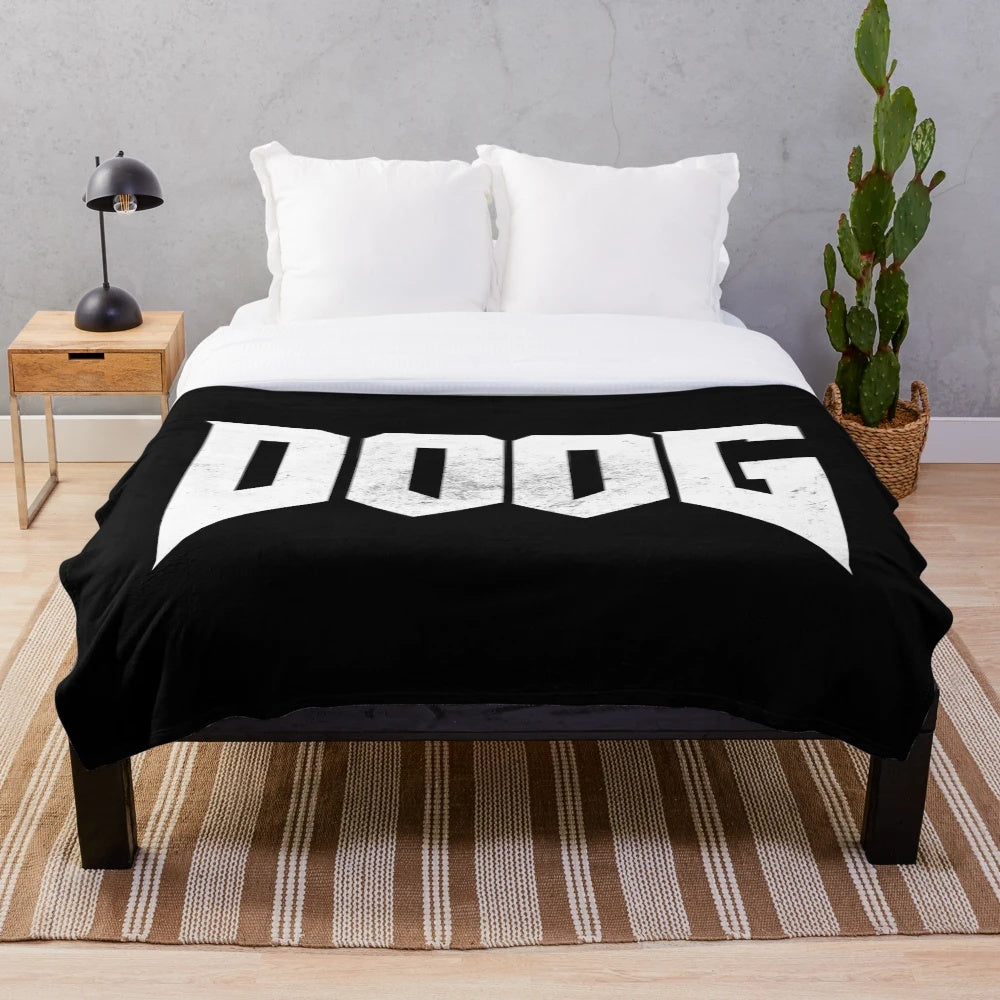 Doog Vtuber-themed plush blanket featuring Inugami Korone