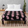 Soft and cuddly Waddles Pride plush blanket with rainbow colors