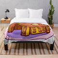 Waffle House plush blanket with a cozy, cute design