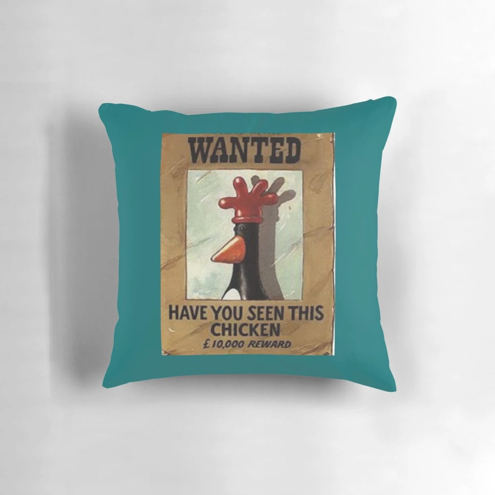 Plush Wallace and Gromit claymation pillow featuring the iconic duo from the beloved animated series