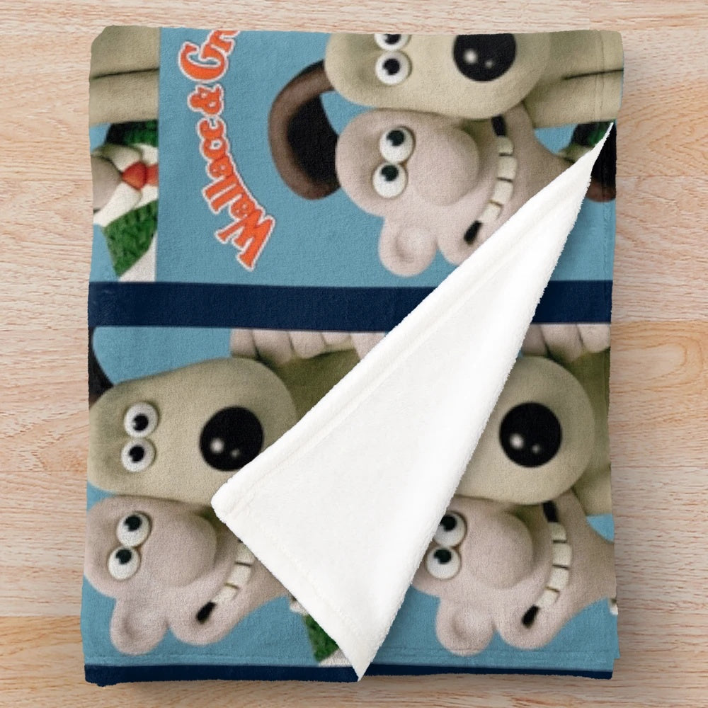 Wallace and Gromit themed plush blanket