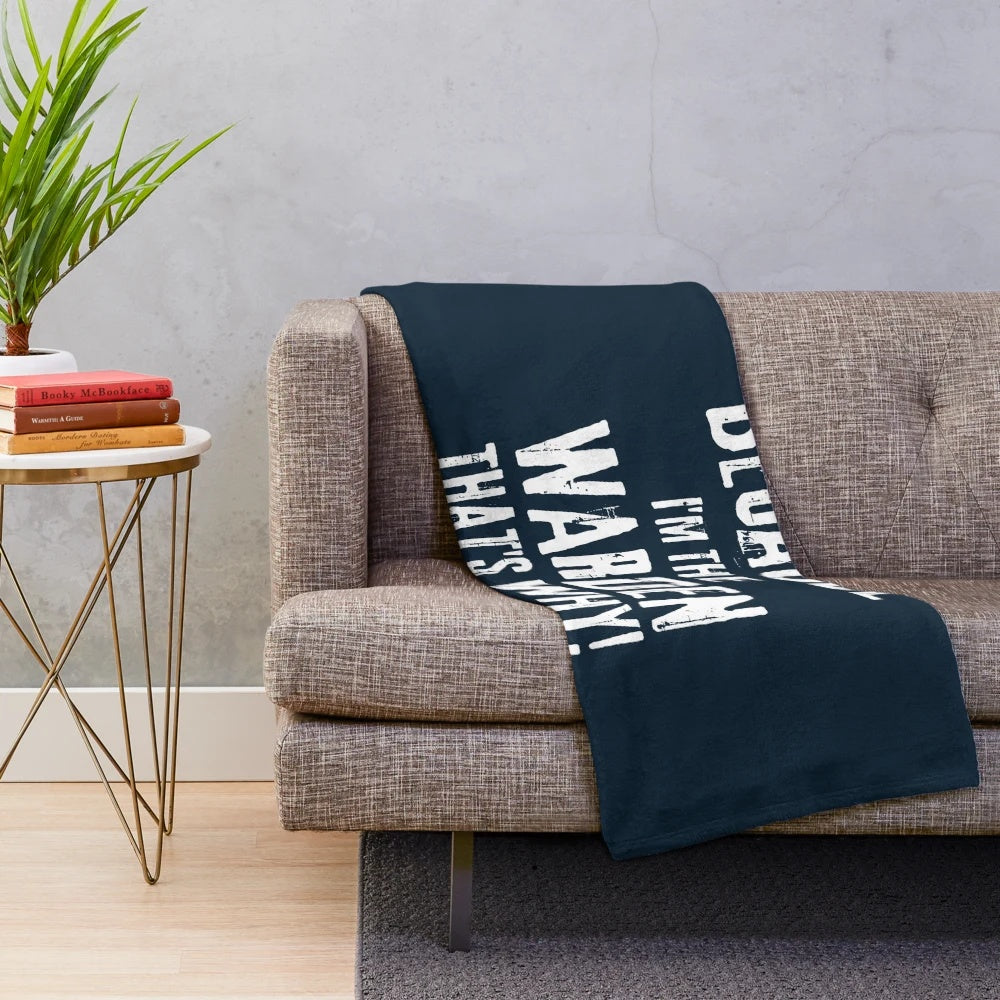 Warden-themed plush blanket for cozy and comfy relaxation