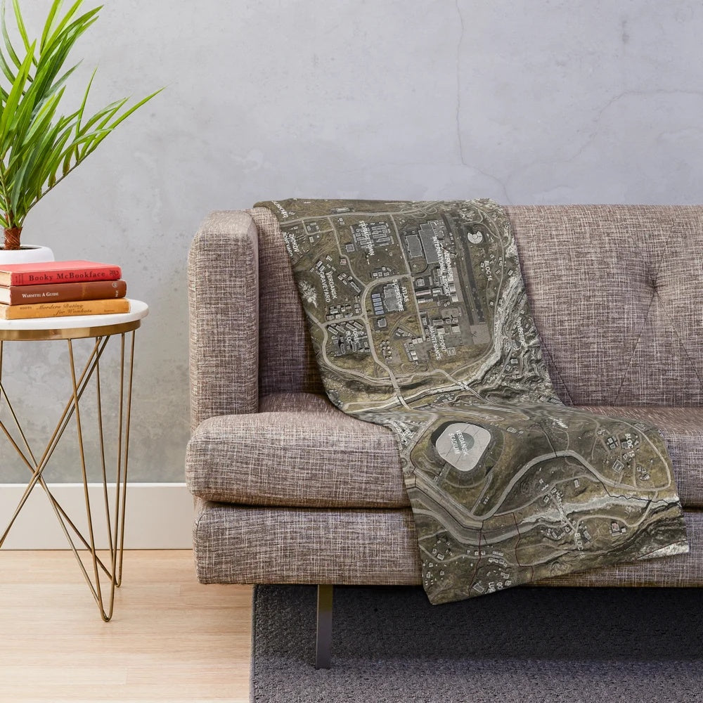 Warzone Map Plush Blanket for Gamers