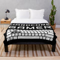 Soft and comfortable WASD plush blanket for PC gamers