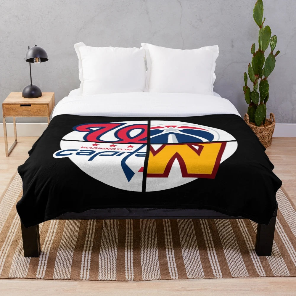 Washington DC Sports Themed Plush Blanket